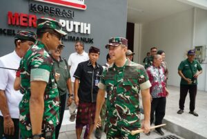 Dandim Jembrana Sambut Kedatangan Pangdam IX/Udayana dalam Rangka Peninjauan KDKMP Mendoyo