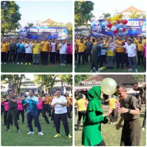 Dandim Tabanan dan Kapolres Pimpin Semangat Kebersamaan dalam Olahraga Bersama Hari Bhayangkara