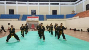 GOR Debes Jadi Arena Pembuktian, Prajurit Kodim Tabanan Tempuh UKT Pencak Silat Militer