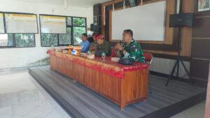 Wakili Danramil, Bati Tuud Pekutatan Sampaikan Pesan Penting Terkait Kebencanaan, Kesehatan, dan Nasionalisme di Rakor Lintas Sektoral