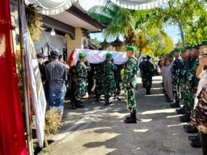 IPenghormatan Terakhir, Kodim 1617/Jembrana Gelar Upacara Perabuan Militer untuk Almarhum Peltu (Purn) I Ketut Suka Semadi
