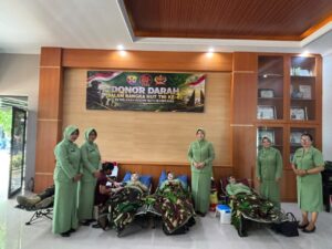 Wujud Kepedulian Sesama, Kodim 1617/Jembrana Terkumpul 71 Kantong Darah Saat Peringatan HUT TNI Ke-81