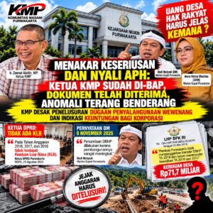 DBHP Purwakarta 2018 Tercatat Nihil, KMP Desak APH Telusuri Kewajiban Rp71,7 Miliar